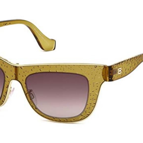 BALENCIAGA BA 0055 SUNGLASSES GOLD NEW IN CASE - Picture 5 of 7